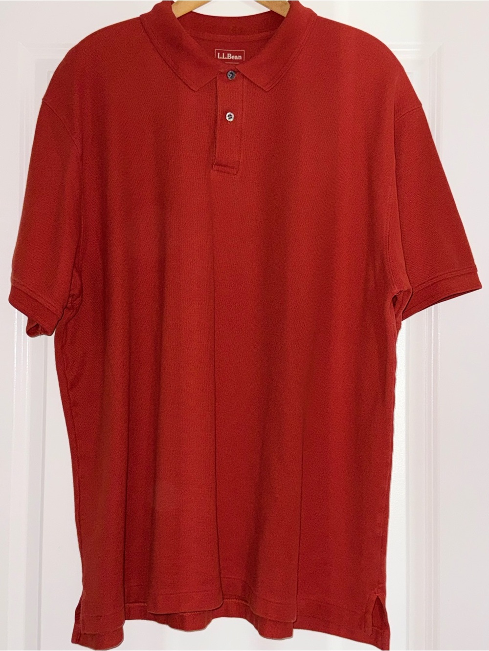 L.L. Bean Premium Polo Mens XXL Coral Knit 100% Cotton Short Sleeve Golf Shirt